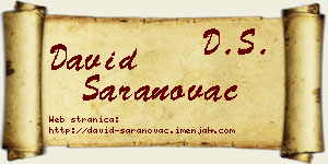 David Saranovac vizit kartica